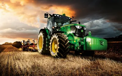 Обои John Deere 6R mit Pflug Техника Тракторы, обои для рабочего стола,  фотографии john deere 6r mit pflug, техника, тракторы, поле, трактор, плуг  Обои для рабочего стола, скачать обои картинки заставки на картинки