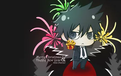 Скачать Psycho Pass Kogami Christmas Art Wallpaper картинки