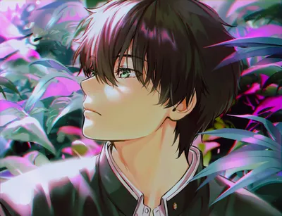 Скачать обои Oreki Houtarou Digital Art Shot картинки