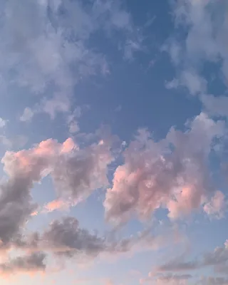 Clouds in a blue sky | Clouds, Sky aesthetic, Pink clouds картинки