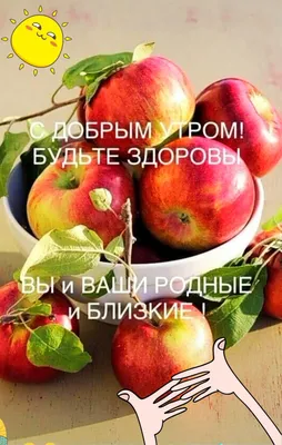 Доброе 🍋🍃🍎🌿🍐 Утро! Будьте Здоровы! | Доброе утро, Яблоки, Здоровый картинки