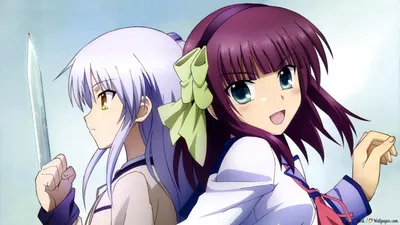 Angel Beats - Kanade Tachibana (Ангел) \ u0026 Юрий Накамура 2K обои скачать картинки