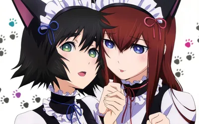 Аниме девушки, Steins;Gate, Shiina Mayuri, Makise Kurisu Обои HD / Обои для рабочего стола и мобильного телефона картинки