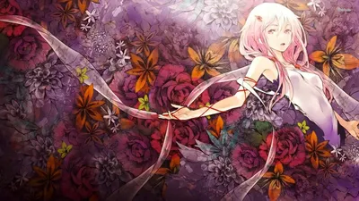 Guilty Crown Inori Yuzuriha с цветочным фоном wallpaper | 1920x1080 | 979739 | обоиUP картинки