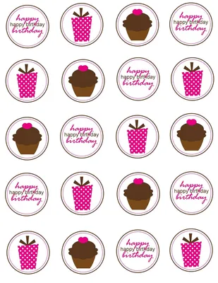 Printable Cupcake Toppers Birthday By Simplysweetpartyshop | Cupcake  toppers printable, Printable cupcake toppers birthday, Cupcake toppers  template картинки