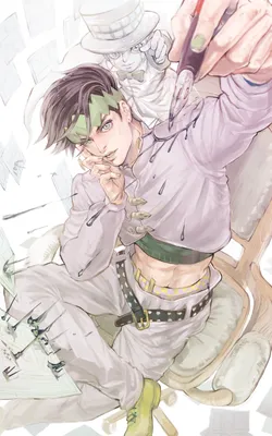 Аниме картинка jojo no kimyou na bouken kishibe rohan врата рая saiouga-uma высокое изображение смотрит на зрителя 1000x1600 643245 de картинки