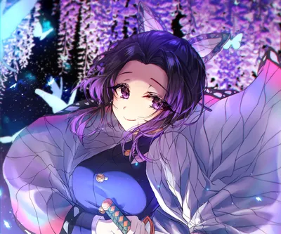 Shinobu Kochou и Wisteria Kimetsu No Yaiba Live Wallpaper - MoeWalls картинки