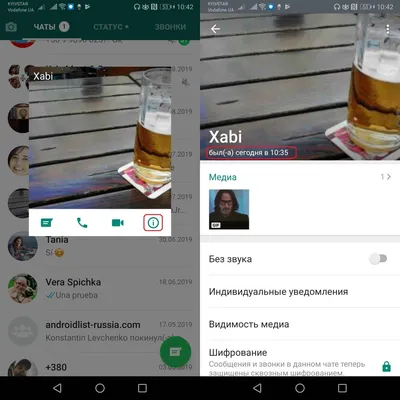 Как отслеживать онлайн-статус контактов в WhatsApp на Android картинки
