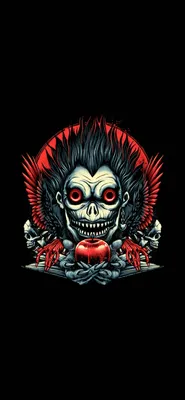 Скачать обои Creepy Ryuk Death Note Phone Artwork картинки