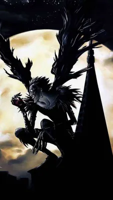 Скачать Full Moon And Ryuk From Death Note Iphone Wallpaper | Обои .com картинки