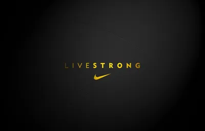 Обои найк, nike, livestrong картинки на рабочий стол, раздел минимализм -  скачать картинки