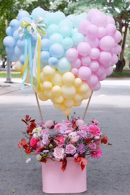 Flower balloons | Happy birthday flower, Balloon flowers, Birthday flowers картинки