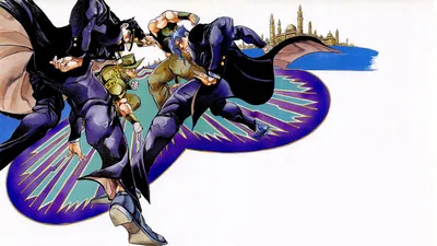 Anime – Jojo's Bizarre Adventure Jotaro Kujo Noriaki Kakyoin Jean Pierre Polnareff Joseph Joestar Wallpaper картинки