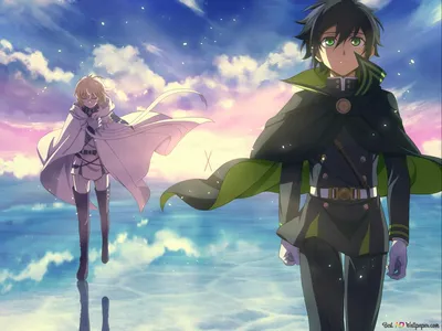 Seraph of the End - Mikaela Hyakuya \u0026 Yuichiro Hyakuya 2K wallpaper download картинки