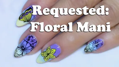 Flower Nail Stamping Plate Butterfly Floral Theme Manicure Tool |  BeautyBigBang картинки