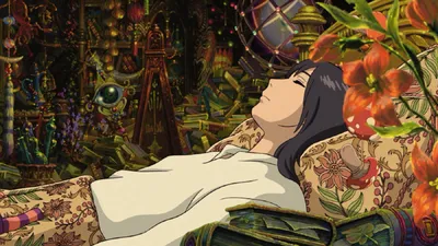 Скачать обои Howl Sleeping Howl's Moving Castle картинки