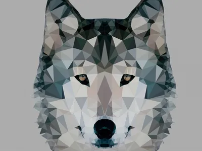 Абстрактные обои Facets Wolf картинки