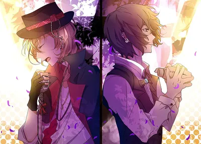 Athah Designs Anime Bungou Stray Dogs Chuuya Nakahara Osamu Dazai 13 * 19 дюймов Настенный постер с матовой отделкой: Amazon.in: Home \ u0026 Kitchen картинки