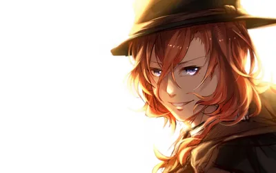 Скачать обои Bungou Stray Dogs, Nakahara Chuuya, Bungostraydogs, Port Mafia, anime character, art, portrait, japanese manga для монитора с разрешением 1920x1200. Высококачественные обои HD картинки картинки