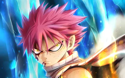 Скачать обои Natsu Dragneel, manga, anime character, Natsu Doraguniru, Fairy Tail для монитора с разрешением 1920x1200. Высококачественные обои HD картинки картинки