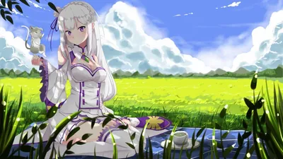 ReZero Kara Hajimeru Isekai Seikatsu Emilia обои 1920x1080 1239981 | картинки