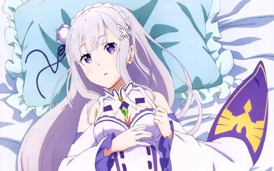 110+ 4K Эмилия (Re:ZERO) Обои | Фоновые изображения картинки