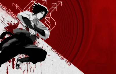 Обои кровь, катана, blood, саске учиха, sasuke uchiha картинки на рабочий  стол, раздел сэйнэн - скачать картинки