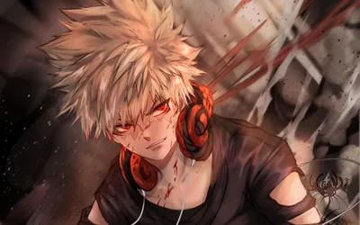 Katsuki Bakugou HD My Hero Academia Cartoon Art Wallpaper, HD Anime 4K Wallpapers, Images, Photos and Background картинки