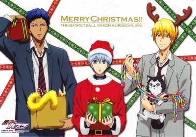 Kuroko, No, Basuke, Kise, Ryouta, Aomine, Daiki, Tetsuya, No, 2, Kuroko, Tetsuya, Christmas Wallpapers HD / Обои для рабочего стола и мобильного телефона картинки