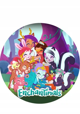 Купить ВАФЕЛЬНЫЕ НА ТОРТ ENCHANTIMALS КРУГ 20 СМ (7584443403) с доставкой в  Россию картинки