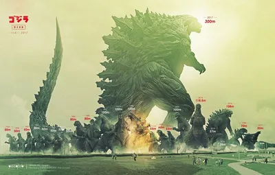 Обои Годзилла, Art, Godzilla, Size, Разные, Рост, Размеры, Noger, Godzilla  Size, By Noger картинки на рабочий стол, раздел фильмы - скачать картинки