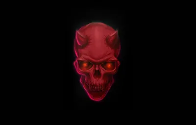 Обои Минимализм, Череп, Dark, Демон, Рога, Devil, Skull, Фантастика,  Fiction, Red Skull, Minimalism, Дьявол, Demon, Horns, Красный Череп, Creepy  картинки на рабочий стол, раздел минимализм - скачать картинки