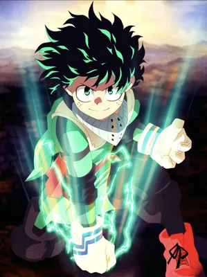 Скачать обои Izuku Midoriya 4k Red Glove картинки