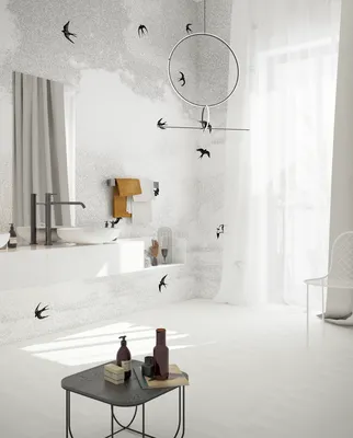 Ласточки / wallpaper bathroom | design-shop картинки