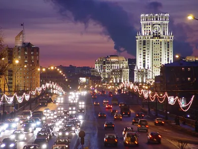 Фотографии Москвы - фотография Москва вечерняя. Высотка. - сайт о Москве и  гостиницах Москвы. картинки