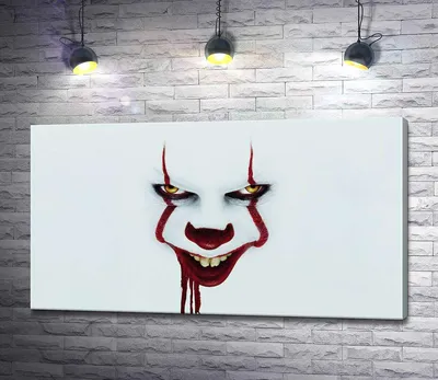 ᐉ Картина ArtPoster Ужасающая улыбка клоуна-убийцы Пеннивайза (Pennywise) –  героя фильма ужасов \ картинки