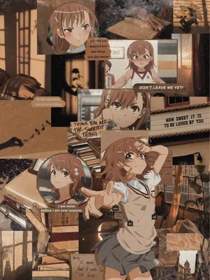 Misaka Mikoto Телефон Эстетические Обои - Коричневый картинки