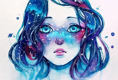 в Сети становится популярным новый бьюти-тренд Космос на лиц | Watercolor,  Galaxy art, Drawings картинки