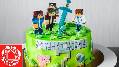 Торт Майнкрафт на День Рождения мальчику. Cake Minecraft - YouTube картинки