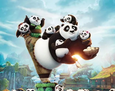 Скачать обои малыши, панды, kung fu panda 3, кунг-фу панда 3, kids  разрешение 1024x1024 #163788 картинки