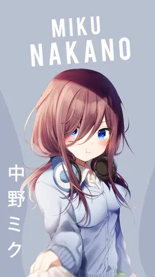 Nakano Miku | Обои для Android от AchzatrafScarlet | Anime neko, Manga anime, Gambar anime lucu картинки