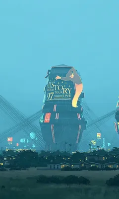 Pillars / Simon Stalenhag обои в разрешении 768x1280 картинки