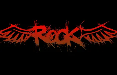 Обои надпись, крылья, rock, рок картинки на рабочий стол, раздел стиль -  скачать картинки