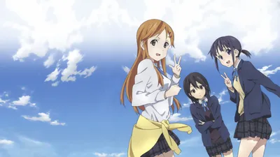 Скачать обои Anime, Yui Suggests Kiriyama, Iori Nagase, The Sky., Kokoro Connect, Himeko Inaba, раздел прочее в разрешении 1920x1080 картинки