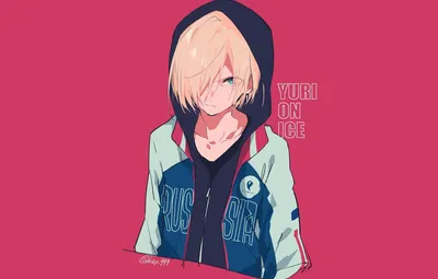 Wallpaper anime, art, Yuri on Ice, Yuri Plisetsky, crimson background  images for desktop, section сёдзё - download картинки