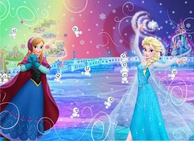 Холодное Сердце, Эльза и Анна промо картинка в 3D - Холодное Сердце Frozen  - YouLoveIt.ru картинки