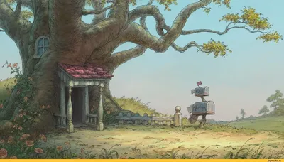 Backgrounds from Winnie the Pooh / Винни-Пух (Winnie-the-Pooh) :: Disney ::  Tohad (Sylvain Sarrailh) :: пейзажи :: Мультфильмы :: artist :: art (арт) /  смешные картинки и другие приколы: комиксы, гиф анимация, видео, лучший  интеллектуальный юмор. картинки