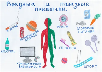 Вредные и полезные привычки картинки