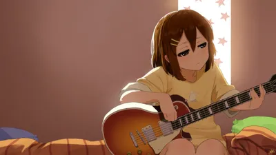 ID обоев: 145140 / Hirasawa Yui, K-ON!, аниме девушки, аниме, брюнетка, футболка, гитара, музыкальный инструмент, спальня, сидит, фан-арт, произведение искусства, цифровое искусство, рисунок, иллюстрация скачать бесплатно картинки