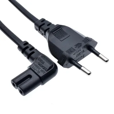 Европейский VDE 2Pin штекер в угловой IEC320 C7 женский выходной кабель  питания, CEE7/16c7 Угловой кабель линии электропередач Schuko, 500 см -  купить по выгодной цене | AliExpress картинки